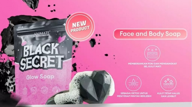 Animate Black Secret Glow Soap (Shopee/Animate Official Shop)