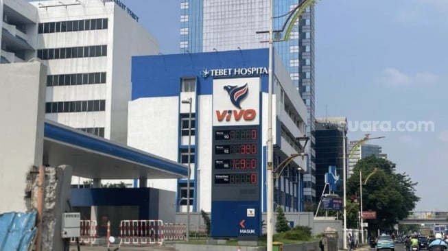 Situasi di SPBU VIvo pada awal April 2026 [Suara.com/Fakhri]