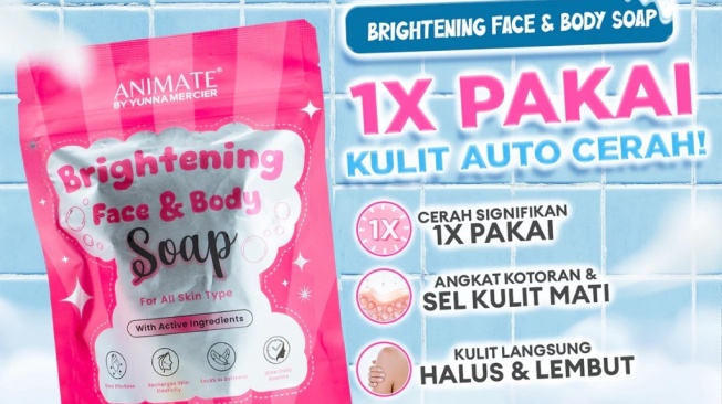 Animate Brightening Face & Body Soap (Shopee/Animate Official Shop)