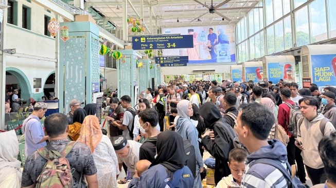 Ilustrasi mudik KAI. [Handout]