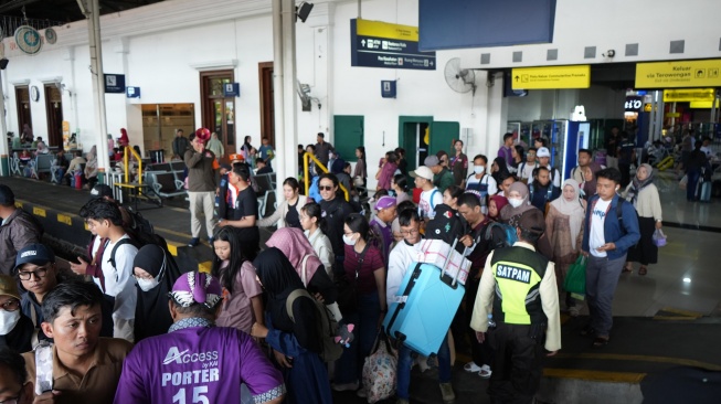 Ilustrasi mudik KAI. [Handout]