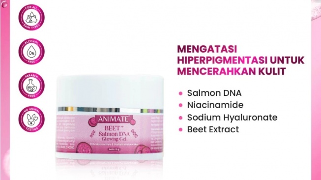 Animate Beet + Salmon DNA Glowing Gel (Shopee/Animate Official Shop)