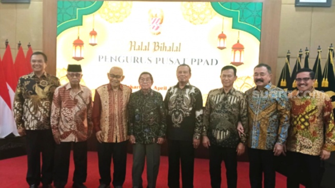 Pelaksana Tugas (Plt) Ketua Umum Persatuan Purnawirawan Angkatan Darat (PPAD), Mayjen Purn Dr. Komaruddin, dalam acara Halal Bihalal PPAD 2026 yang digelar di Aula Soeryadi Kantor PP-PPAD, Kamis (2/4/2026). (Foto dok. ist)