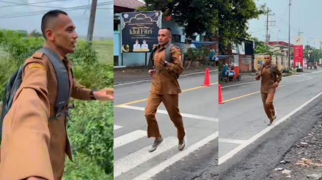 Bye-bye Polusi! Kisah Inspiratif Pak Zaki yang Pilih Lari 4 KM ke Sekolah Demi Efisiensi Bensin