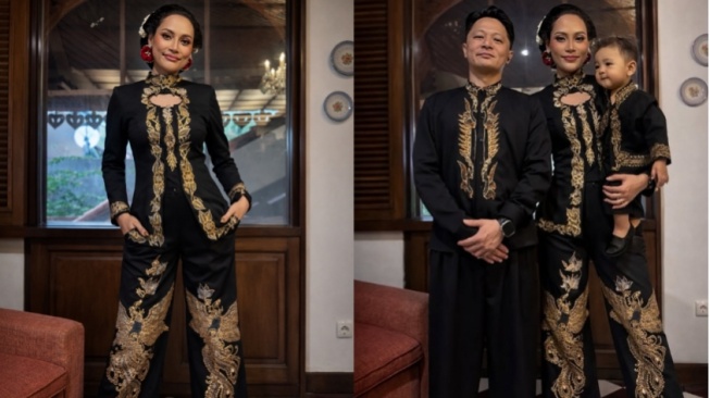 Jadi Sorotan, Ini Makna di Balik Seragam Erika Carlina dan DJ Bravy di Acara Tedak Siten Baby Andrew