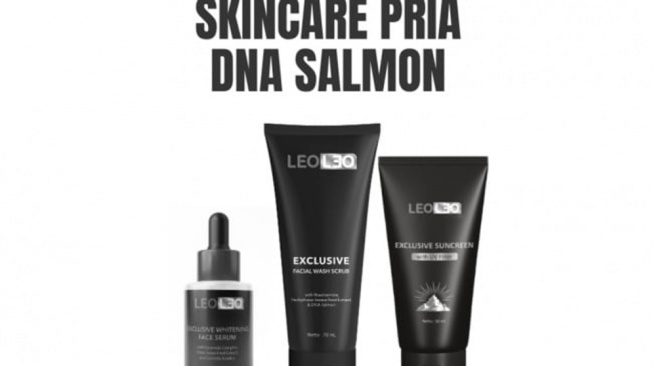 Leoleo menjadi salah satu skincare pria yang menarik perhatian karena mengandung DNA salmon, bahan aktif yang dikenal membantu meregenerasi sel kulit dan memperbaiki tekstur wajah. [Dok pribadi]