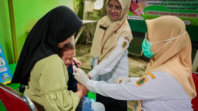 Vaksinasi di Puskesmas Klaten Tengah, Kabupaten Klaten, Rabu, 8 April 2026. [Dok Humas]