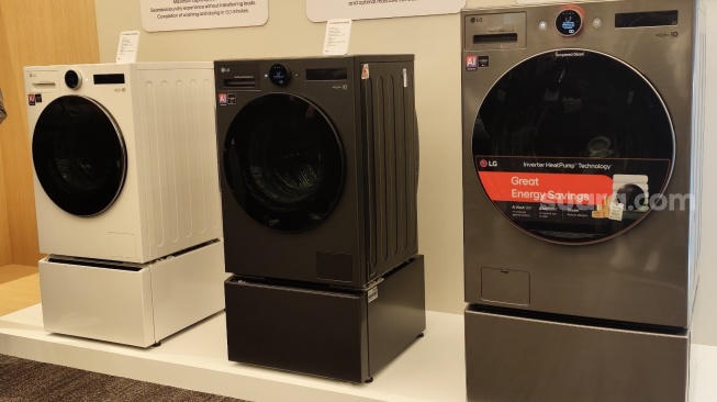Mesin cuci LG di ajang InnaFest 2026 APAC di Busan, Korea Selatan, Rabu (8/4/2026). [Suara.com/Dythia]