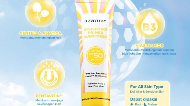 Azarine Invisipore Primer Sunscreen SPF 50 (Shopee)