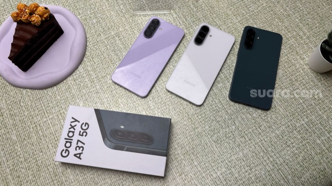 Samsung Galaxy A37 5G, Jakarta. [Suara.com/Agnes]