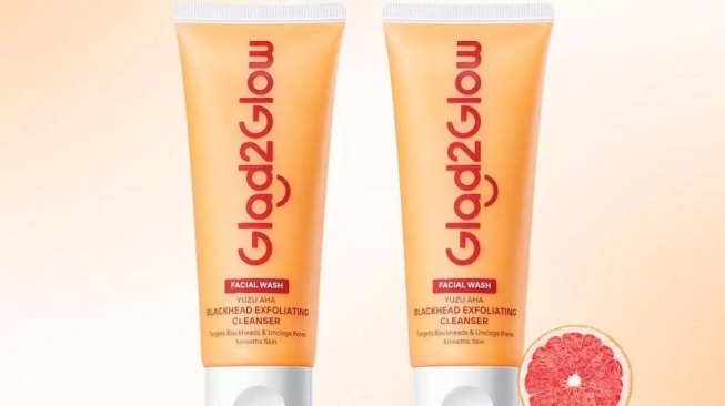 Glad2Glow Yuzu AHA Blackhead Exfoliating Cleanser (Shopee)
