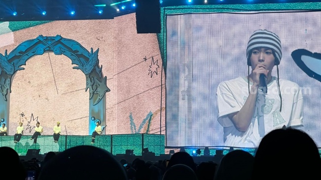 NCT Wish sukses menggelar konser di Indonesia Convention Exhibition (ICE), BSD City, Tangerang pada Sabtu, 11 April 2026. [Suara.com/Sumarni]
