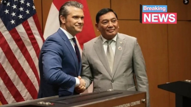 Menteri Pertahanan RI Sjafrie Sjamsoeddin dan Menteri Pertahanan AS Pete Hegseth. [Istimewa]