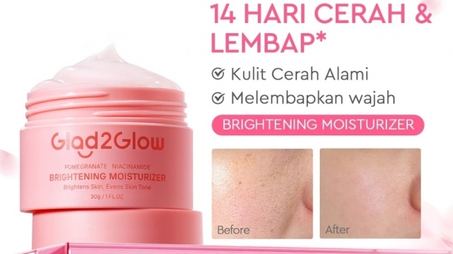 Glad2Glow Pomegranate Niacinamide Brightening Moisturizer (Shopee)