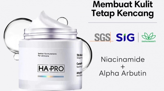 HA PRO-5% Niacinamide + Alpha Arbutin Whitening Cream (Shopee)