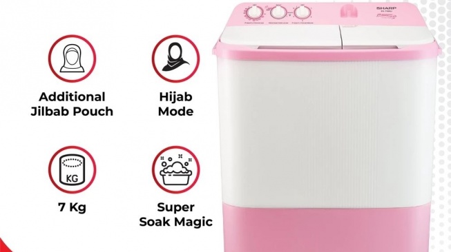 Mesin cuci 2 tabung harga Rp1 jutaan. (Shopee)