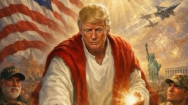 Ketika Tuhan Dihina, Klimaks Blunder Gambar Yesus Donald Trump