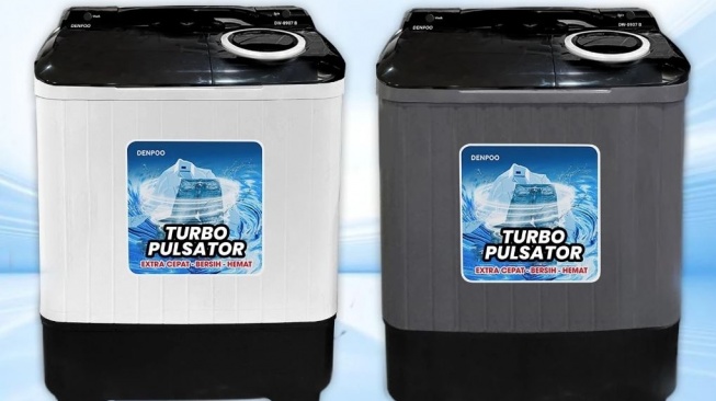 Mesin cuci 2 tabung harga Rp1 jutaan. (Shopee)