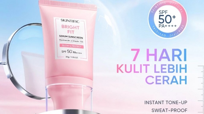 Sunscreen untuk atasi kulit kusam. (Shopee)