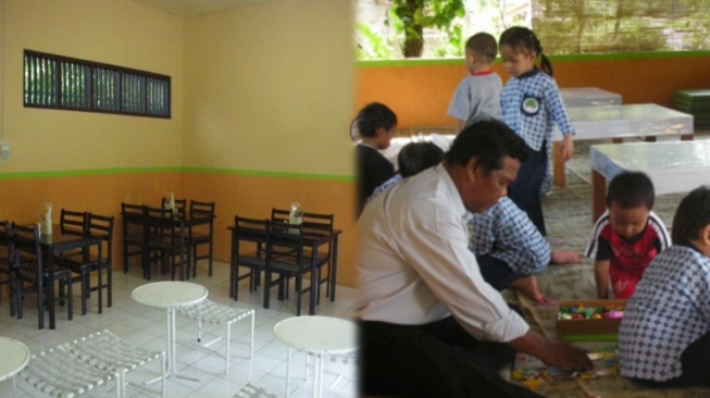 Kolase potret lawas rumah makan Jejamuran di Sleman, DI Yogyakarta. (Dok. Pribadi)