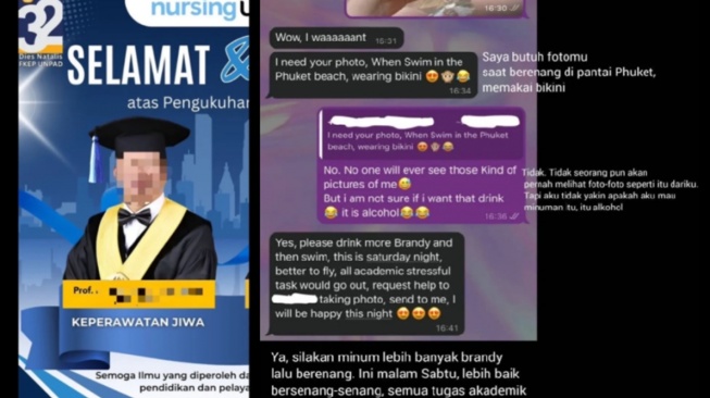 Belum Kelar Skandal Mahasiswa Hukum UI, Muncul Isi Chat Mesum Diduga Guru Besar Unpad