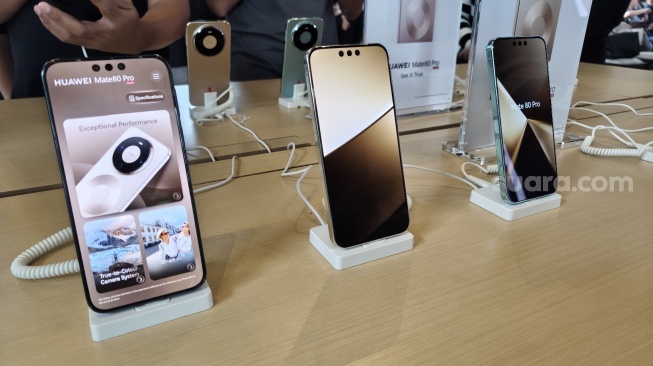 Peluncuran Huawei Mate 80 Pro di Indonesia, Jakarta, Kamis (16/4/2026). [Suara.com/Dythia]