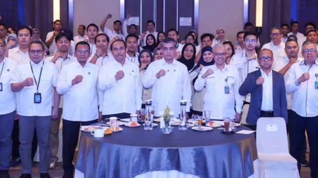 Menaker, Yassierli, dalam Rapat Koordinasi Pengawasan (Rakorwas) Itjen Kemnaker Tahun 2026 di Bogor, Jawa Barat, Rabu (15/4/2026). (Dok: Kemnaker)