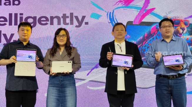 Peluncuran Lenovo Yoga Tab di Jakarta, Kamis (16/4/2026). [Suara.com/Dythia]