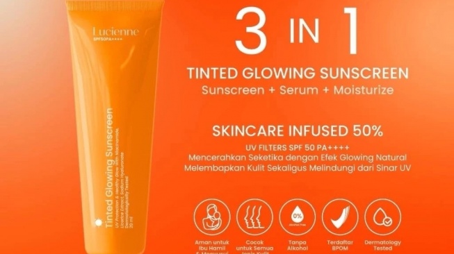 Lucienne Tinted Glowing Sunscreen (Shopee)