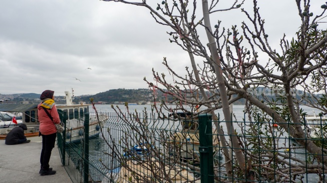 Wisatawan beraktivitas di kawasan Bebek Street, Istanbul, Turki, Kamis (16/4/2026). [Suara.com/Alfian Winanto]