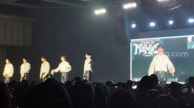 Konser Monsta X digelar di The Kasablanka Hall, Jakarta Selatan pada Sabtu, 18 April 2026 [Suara.com/Rena Pangesti]