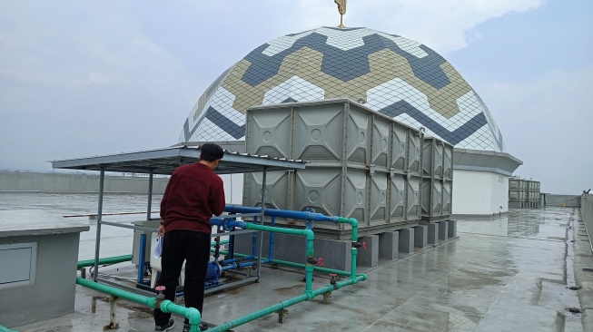 Instalasi daur ulang air wudhu Unisa (Suara.com/Chyntia Sami)