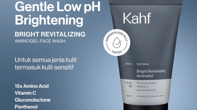 Kahf Bright Revitalizing Amino Gel Face Wash (Shopee)