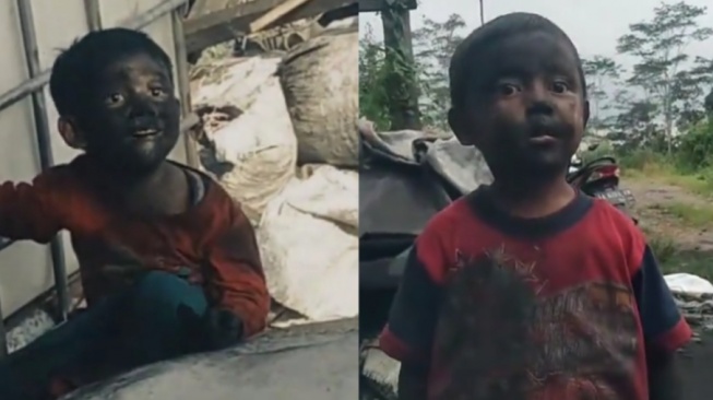 Kisah Azril, Bocah Cemong Pengantar Cicilan Utang yang Temani Ibu Kerja di Pabrik Arang