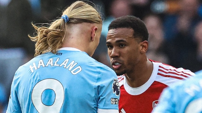 Usai Adu Kepala, Erling Haaland Lempar Komentar Pedas untuk Gabriel Magalhaes