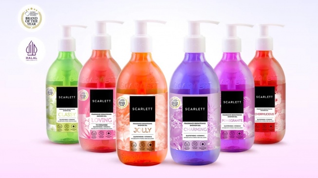 Scarlett Whitening Fragrance Brightening Shower Gel (Shopee)