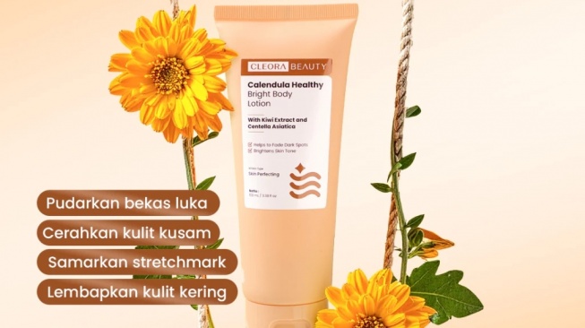 Cleora Calendula Healthy Bright Body Lotion (Shopee)