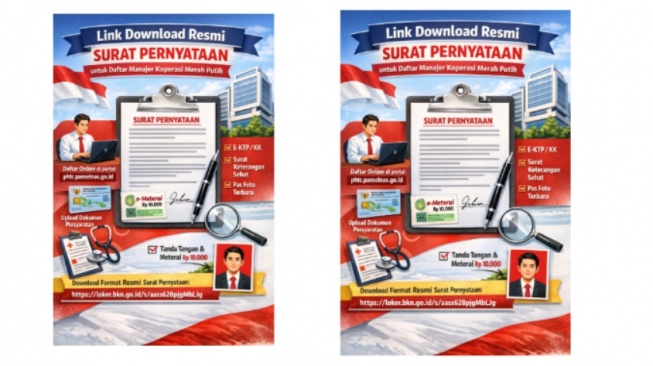 Link Download Surat Pernyataan Format Resmi untuk Daftar Manajer Koperasi Merah Putih