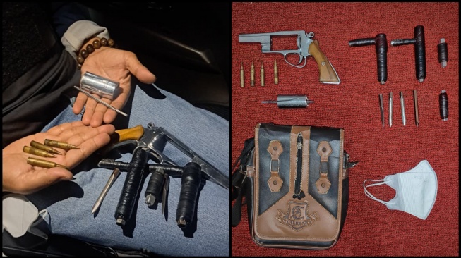 Kecil-kecil Jadi Begal: 4 Remaja di Tangerang Diringkus Berikut Pistol Rakitan Kaliber 5,56 Mm