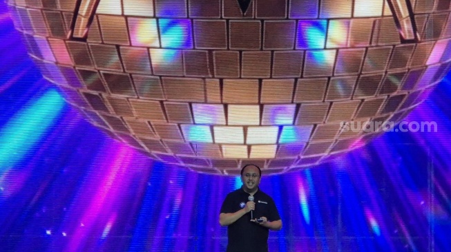 Country Head Motorola Indonesia, Bagus Prasetyo dalam peluncuran Motorla Edge 70 Fusion dan Motorola Signature di Jakarta, Senin (21/4/2026). [Suara.com/Dythia]