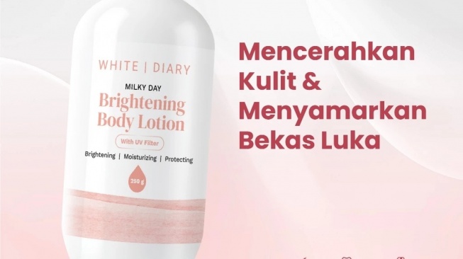 White Diary Milky Day Brightening Body Lotion (Shopee)