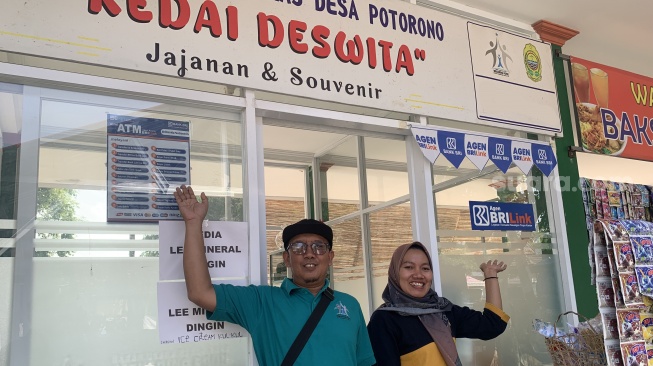 Pelayanan BRIlink di Desa Wisata Potorono, Bantul, DI Yogyakarta. (Suara.com/Irwan Febri)