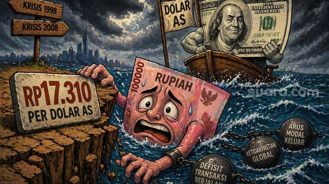 Rupiah Tembus Rp17.310, Sinyal Bahaya Ekonomi Lebih Buruk dari Krisis 1998?