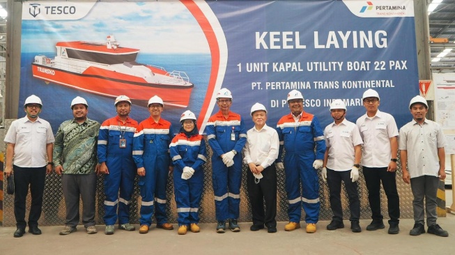 Pertamina Trans Kontinental Bersama Galangan Nasional Resmi Mulai Pembangunan Utility Boat 22 Pax