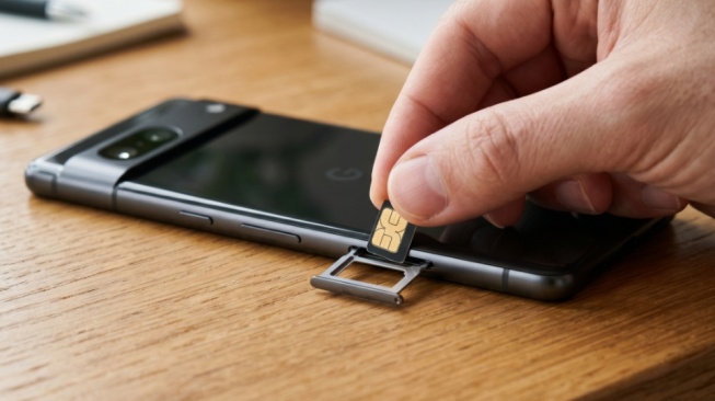 Ilustrasi SIM Card - kartu SIM nomor HP. [Gemini AI]