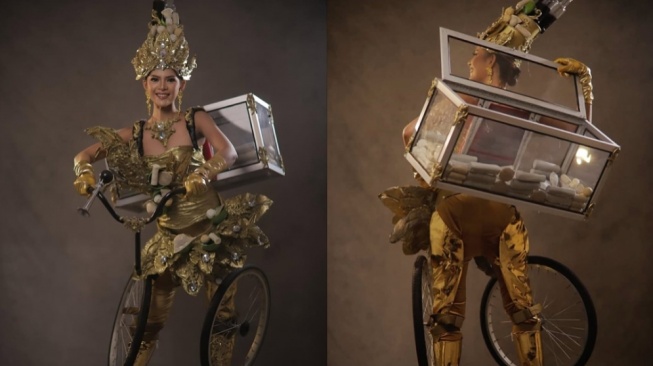 Ayu Sulistiani Pakai Kostum Pempek Sepeda di Panggung Puteri Indonesia, Langsung Masuk Top 3