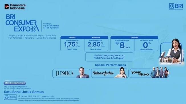 BRI Consumer Expo 2026 Tawarkan Bunga KPR 1,75% dan Hiburan Meriah