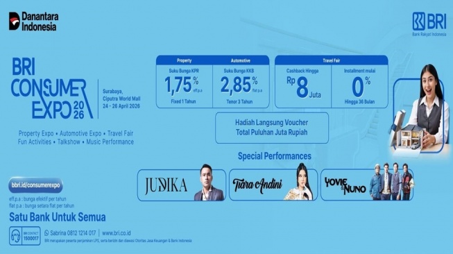 BRI Consumer Expo 2026 Tawarkan Bunga KPR 1,75% dan Hiburan Meriah