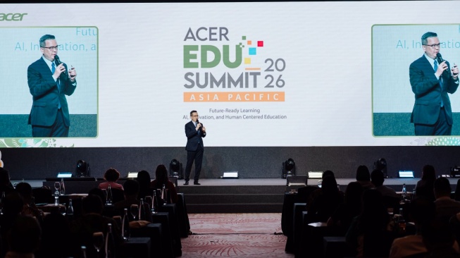Andrew Hou  President, Acer Pan-Asia Pacific Operations di ajang Acer Edu Summit 2026. [Acer Indonesia]