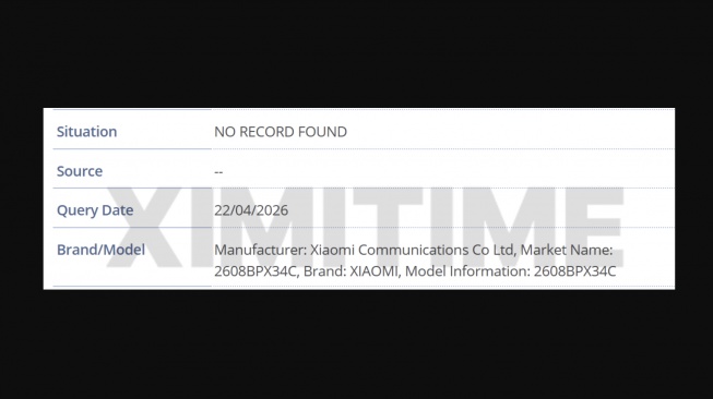 Bocoran Xiaomi 17 Fold. [Gizmochina]